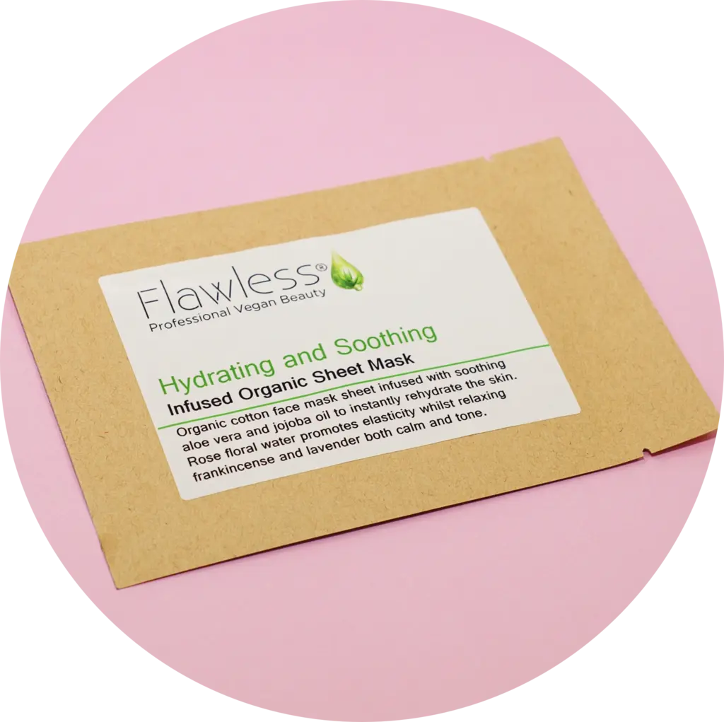 FLAWLESS - Feuchtigkeitsspendende & beruhigende Bio Tuchmaske mit Aloe Vera und Jojobaöl