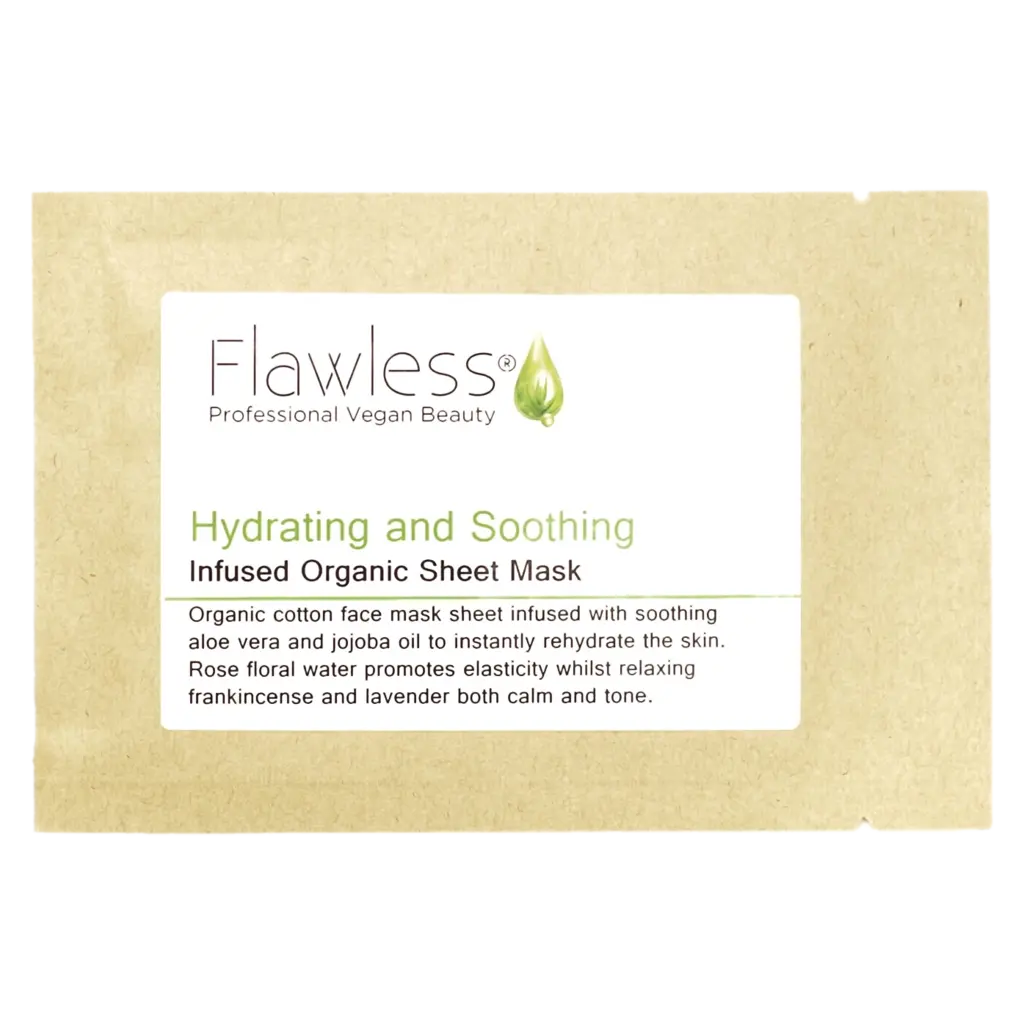 FLAWLESS - Feuchtigkeitsspendende & beruhigende Bio Tuchmaske mit Aloe Vera und Jojobaöl
