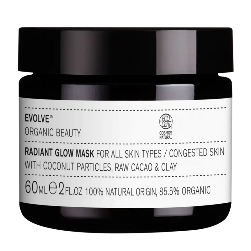 Evolve Organic Beauty - Face Mask - Radiant Glow Mask with Raw Cacao & Blueberry Particles