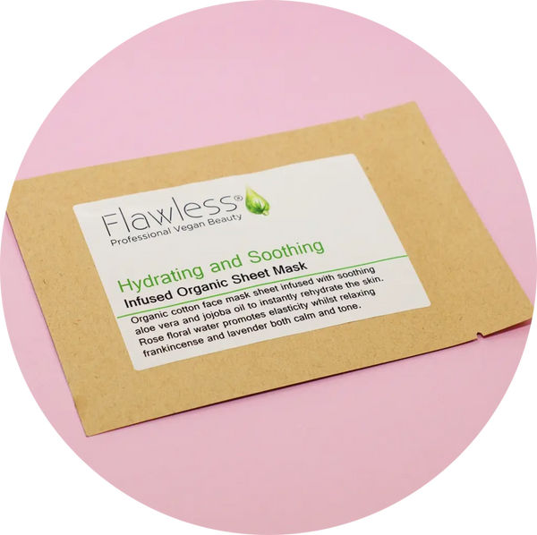 FLAWLESS - Feuchtigkeitsspendende & beruhigende Bio Tuchmaske mit Aloe Vera und Jojobaöl